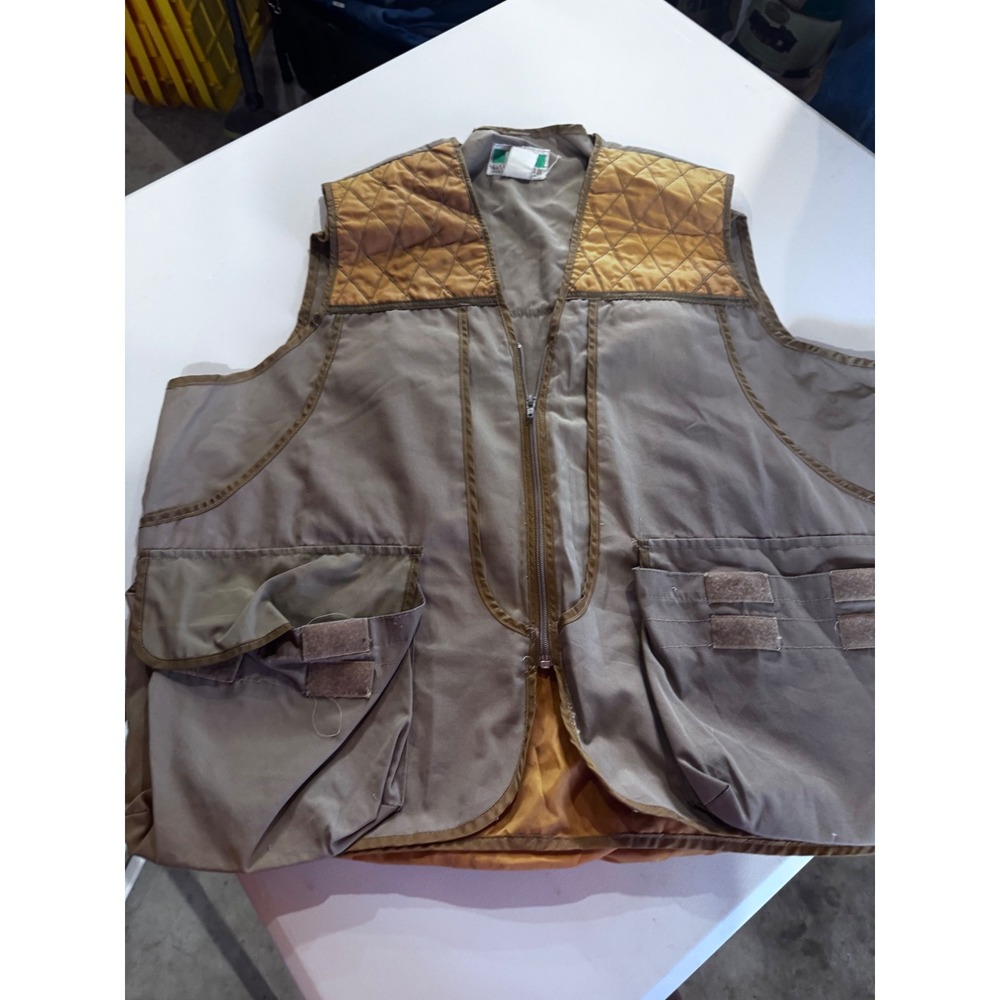 Vintage Game Winner Sportswear Hunting Vest Olive Tan Canvas Game Bag 3Y17